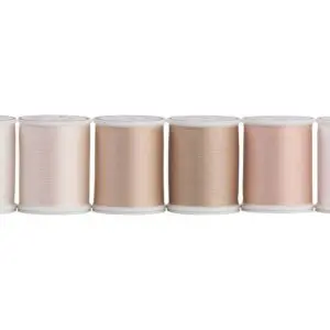 Six spools of neutral sewing thread