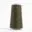 Olive green thread cone on white background