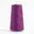 Purple sewing thread cone on white background