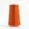 Orange sewing thread cone on white background