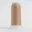 Beige sewing thread spool on white background