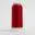 Red sewing thread spool on white cone