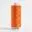 Orange sewing thread spool on white background